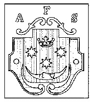 Herb Człopy w drugiej połowie XVIIIw, po roku 1768, gdy Człopa stała się własnością księcia A.Sułkowskiego