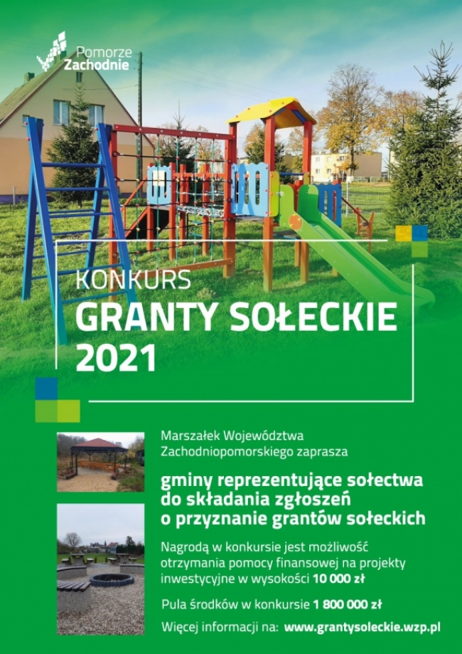 Plakat granty sołeckie 2021